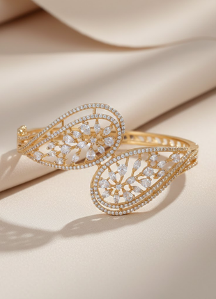 Double Teardrop Openwork Bangle By 2wist Designs