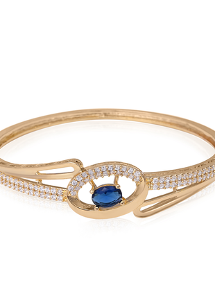 Breathtaking Bangle Oval Sapphire CZ Bangle By 2wist Designs