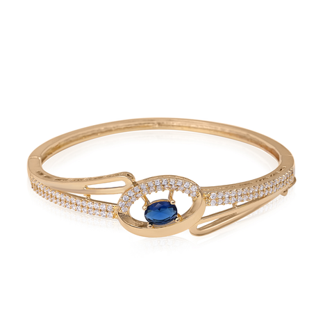 Breathtaking Bangle Oval Sapphire CZ Bangle By 2wist Designs