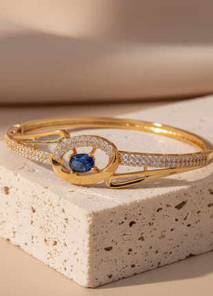 Breathtaking Bangle Oval Sapphire CZ Bangle By 2wist Designs