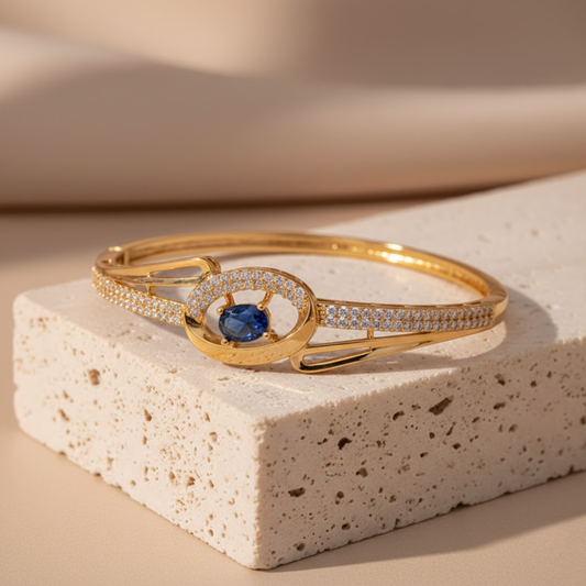 Breathtaking Bangle Oval Sapphire