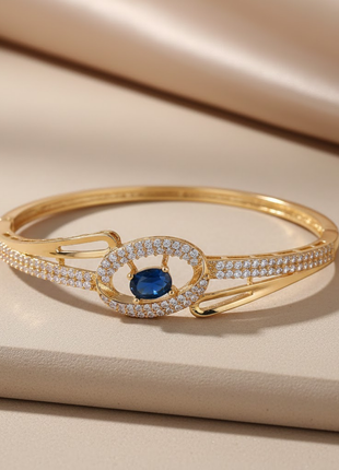 Breathtaking Bangle Oval Sapphire CZ Bangle By 2wist Designs