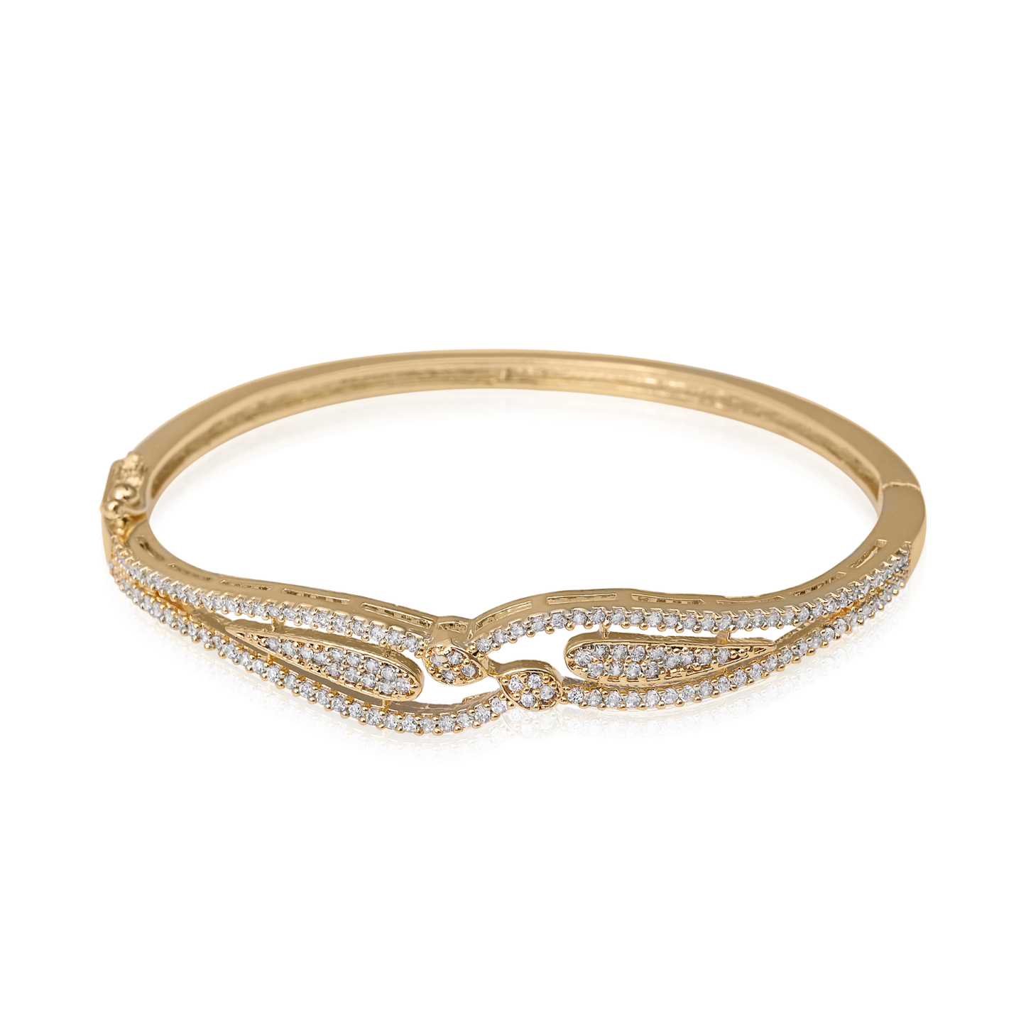 Wing Motif CZ Bangle