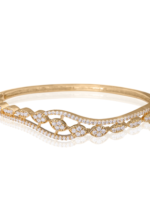Radiant Wave Silhouette CZ Bangle By 2wist Designs