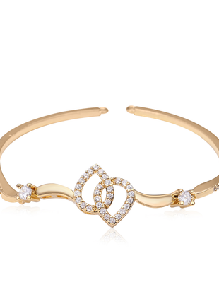 Enchanting Interlocking Heart CZ Bangle By 2wist Designs