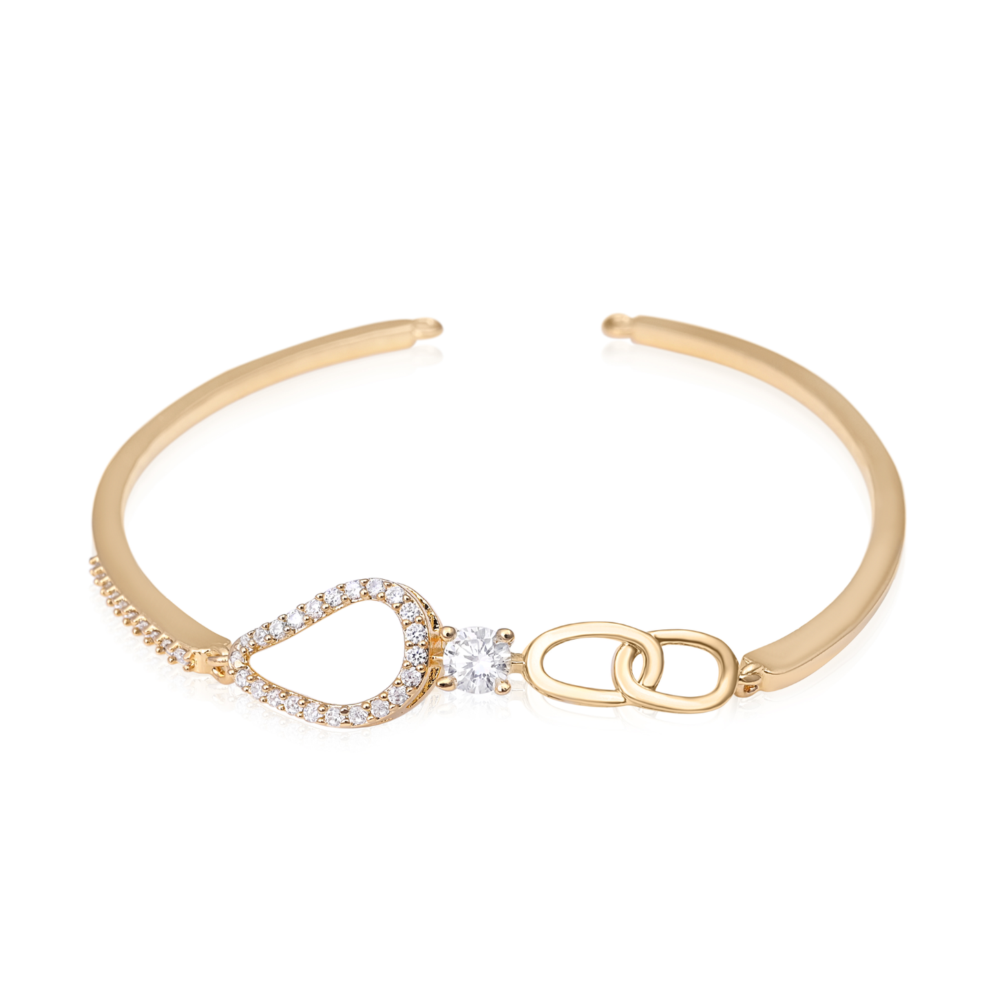 Interlocking Loop CZ Bangle