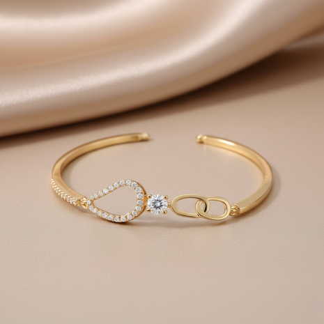 Graceful Bangle Interlocking Loop CZ Bangle By 2wist Designs