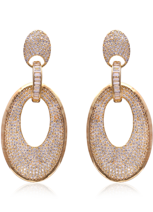Stunning Pavé CZ Hoop Earrings By 2wist Designs