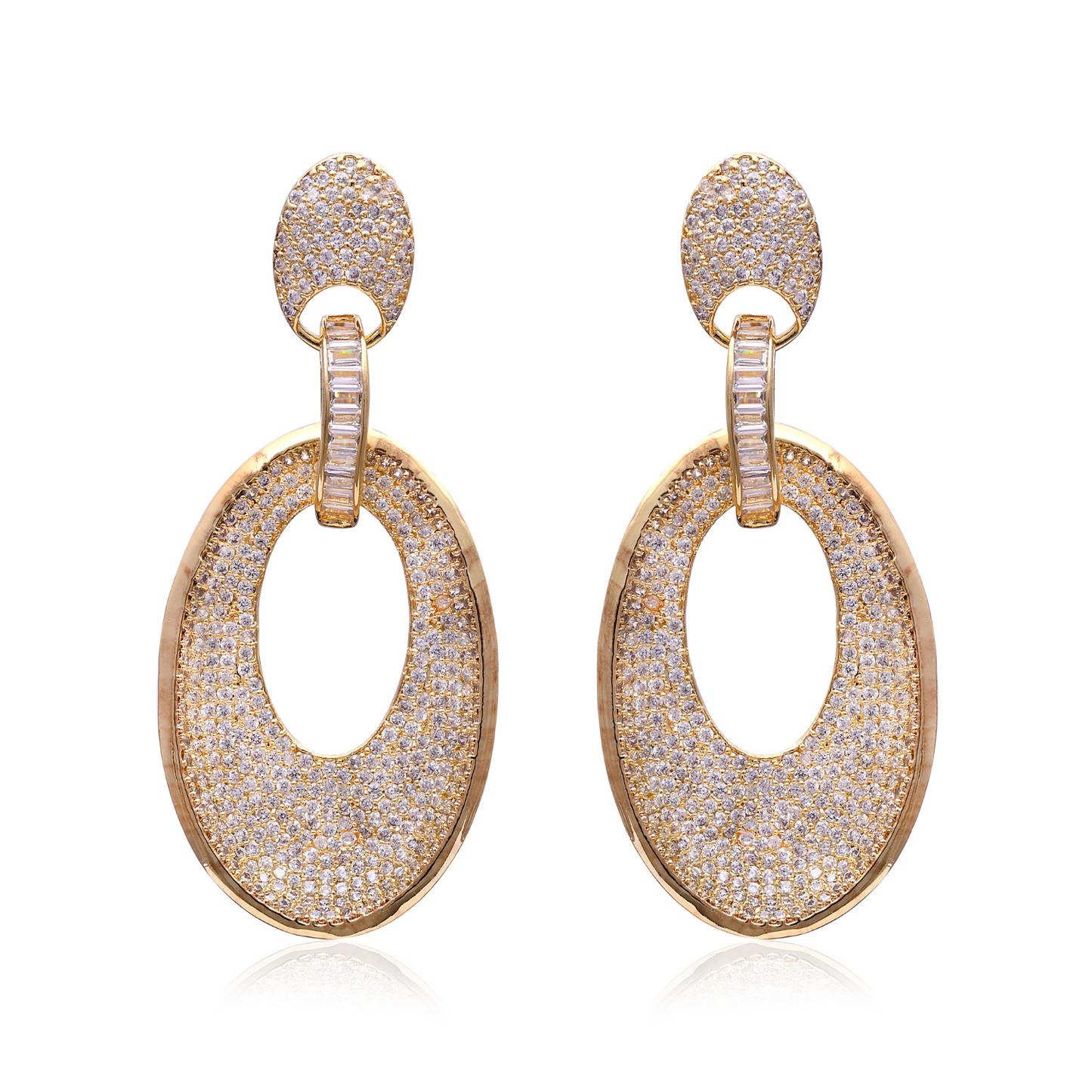 Stunning Pavé CZ Hoop Earrings