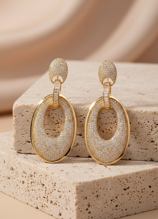 Stunning Pavé CZ Hoop Earrings By 2wist Designs