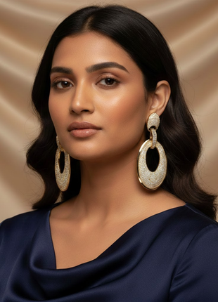 Stunning Pavé CZ Hoop Earrings By 2wist Designs