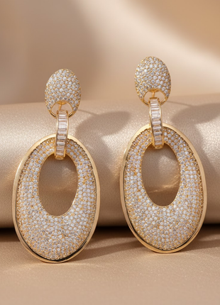 Stunning Pavé CZ Hoop Earrings By 2wist Designs