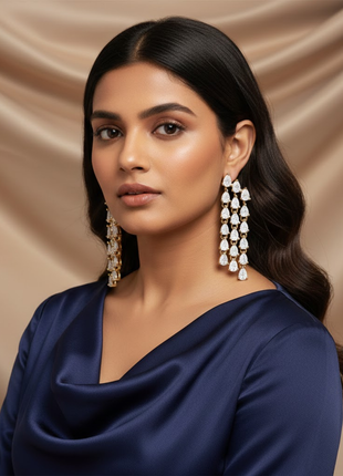 Triple Tier CZ Drop Earrings By 2wist Designs