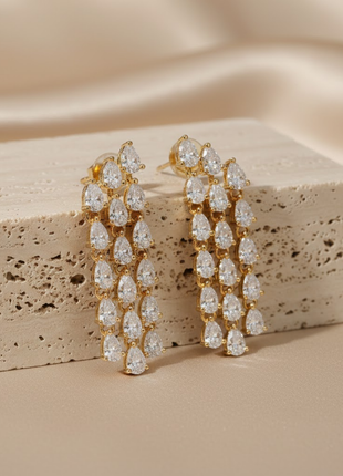 Triple Tier CZ Drop Earrings By 2wist Designs