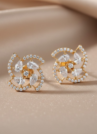 Dazzling Stud Marquise Sapphire CZ Stud Earrings By 2wist Designs