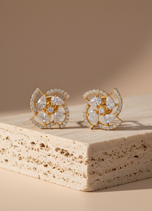 Dazzling Stud Marquise Sapphire CZ Stud Earrings By 2wist Designs