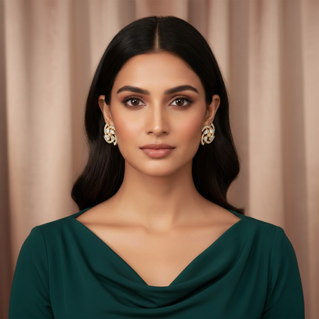 Dazzling Stud Marquise Sapphire CZ Stud Earrings By 2wist Designs