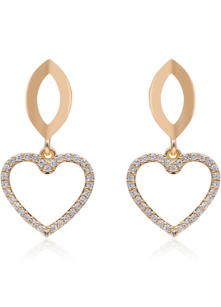 Interlocking Heart Marquise Links Necklace Set Pavé By 2wist Designs