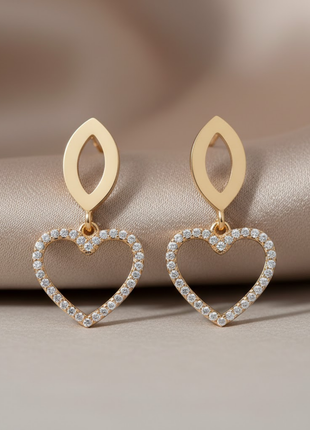 Interlocking Heart Marquise Links Necklace Set Pavé By 2wist Designs