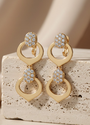 Interlocking Circle Links Necklace Set Pavé By 2wist Designs