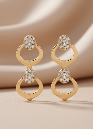 Interlocking Circle Links Necklace Set Pavé By 2wist Designs