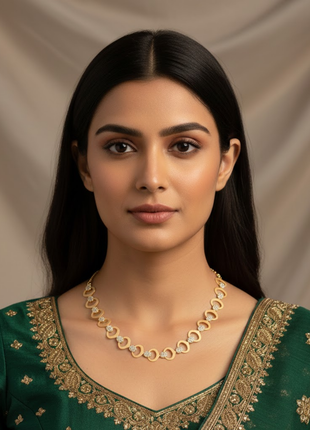 Interlocking Circle Links Necklace Set Pavé By 2wist Designs