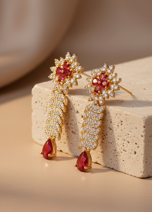 Garnet Color Choker Necklace Set By 2wist Designs