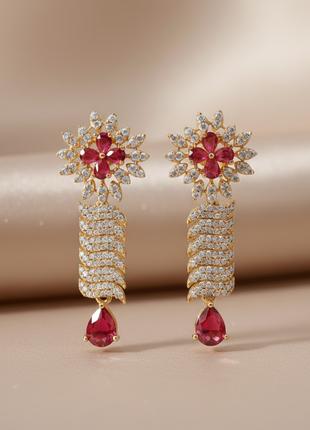 Garnet Color Choker Necklace Set By 2wist Designs