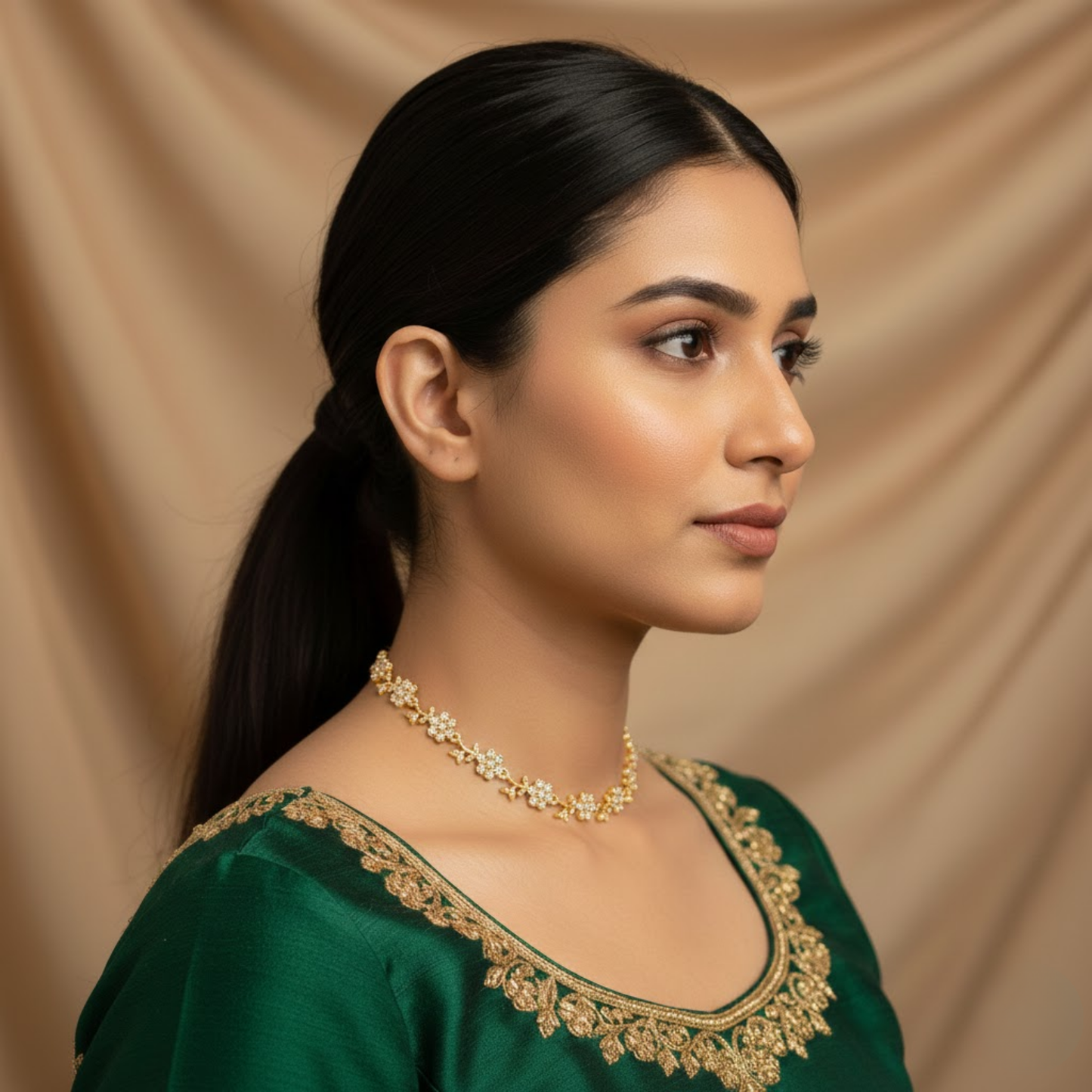 Floral Vine Color Necklace Set