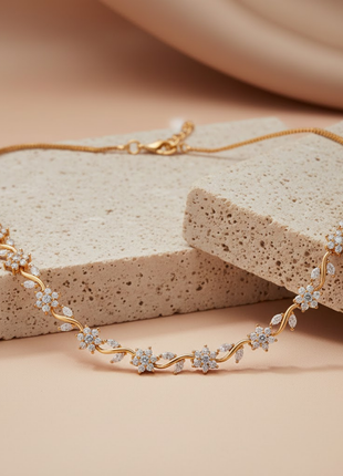 Minimalist Elegant Gold Color Necklace Set By 2wist Designs