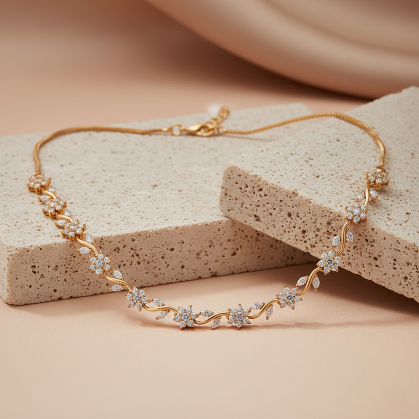 Minimalist Elegant Gold Color Necklace Set