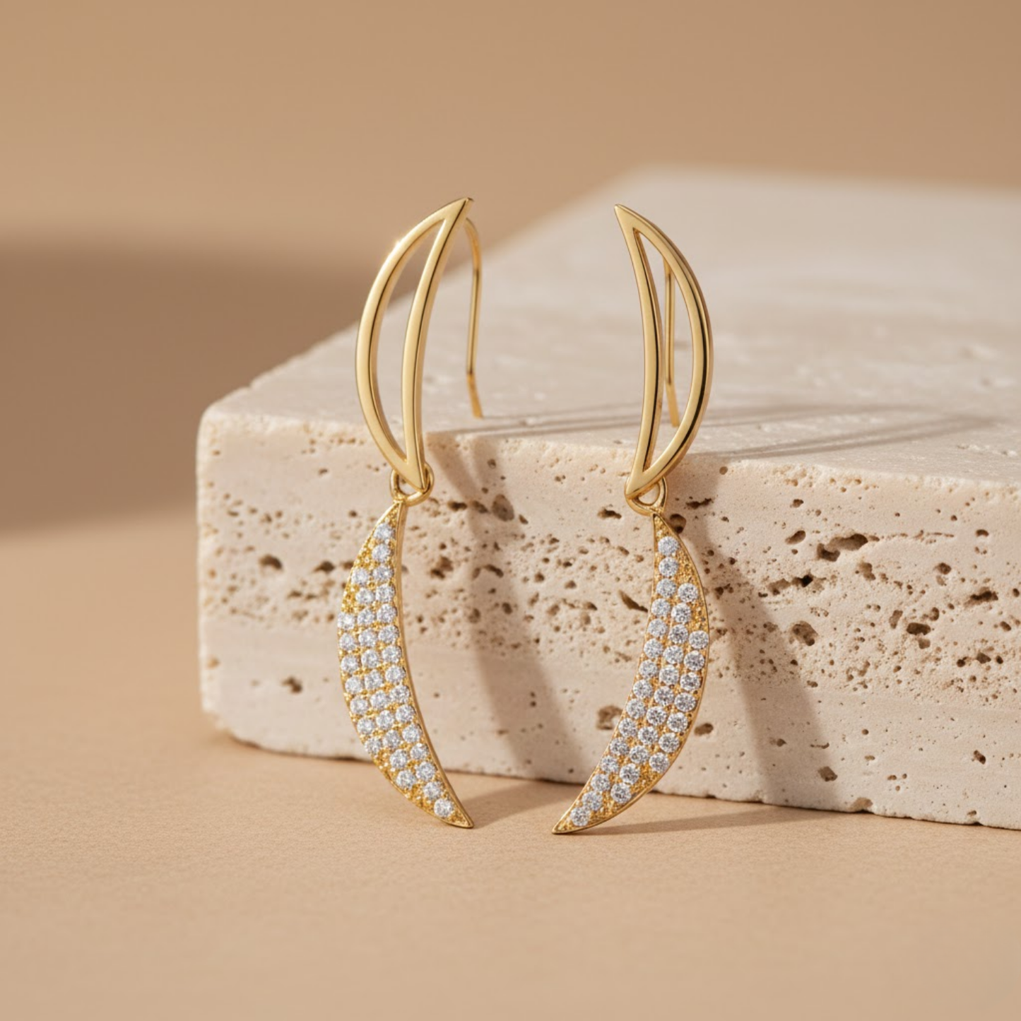 Crescent Moon Color Necklace Set
