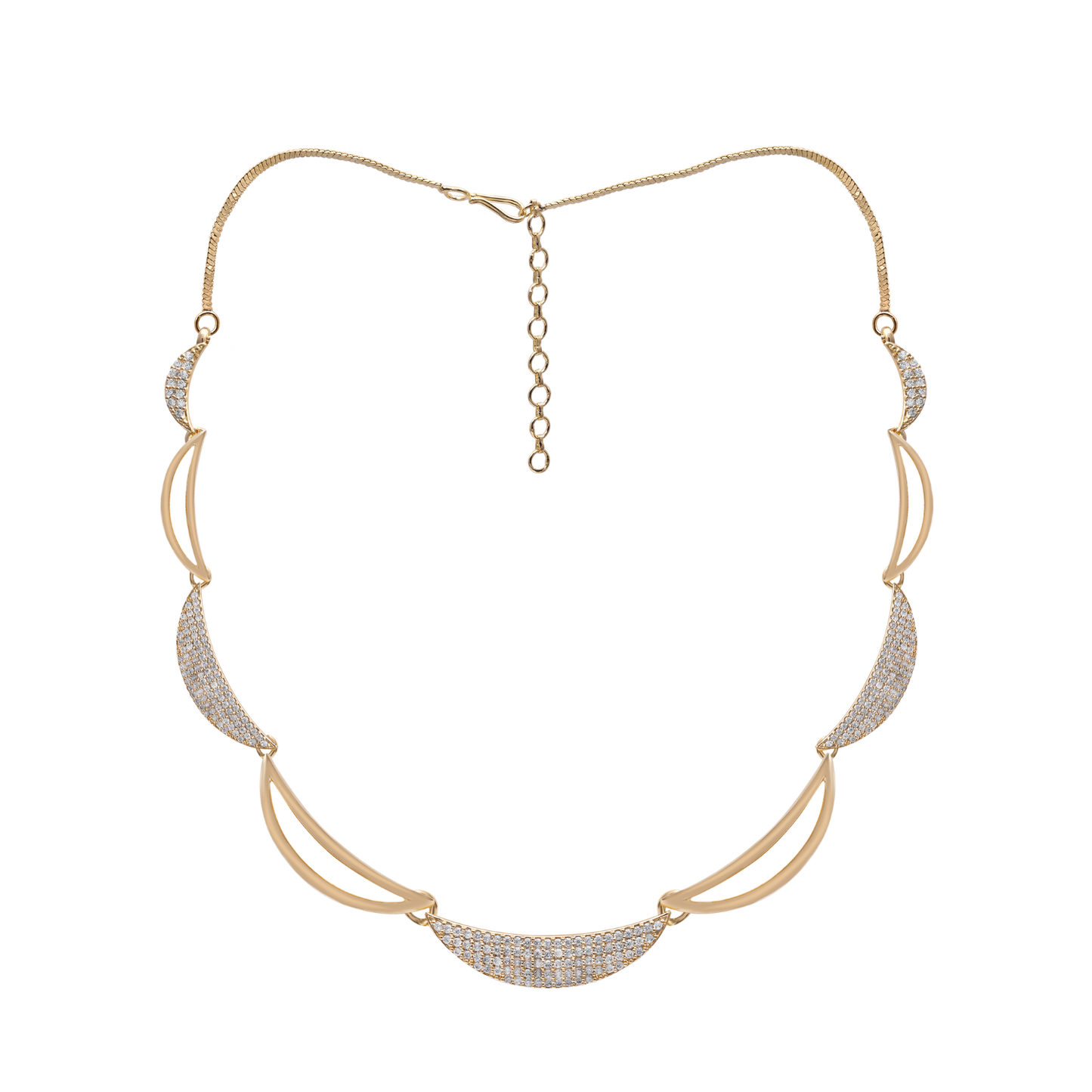 Crescent Moon Color Necklace Set
