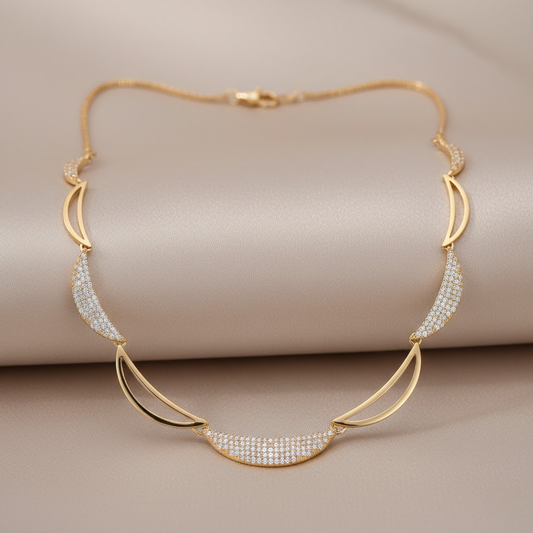 Crescent Moon Color Necklace Set