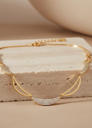 Crescent Moon Color Necklace Set By 2wist Designs