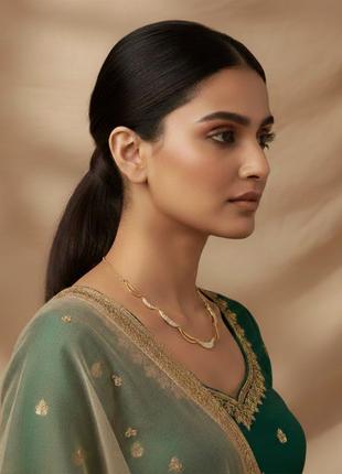 Crescent Moon Color Necklace Set By 2wist Designs