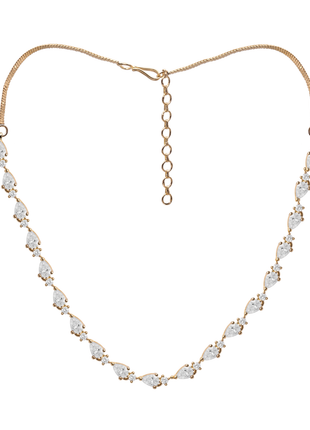 Pear Shape CZ Link Necklace By 2wist Designs