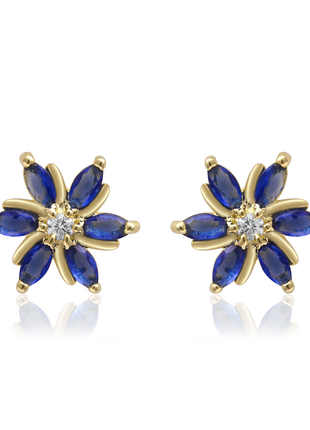 Sapphire Color Star Motif Necklace Set By 2wist Designs