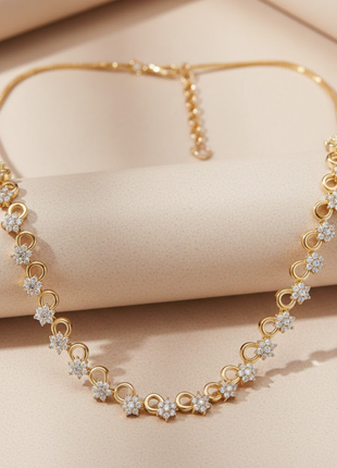 Floral Infinity CZ Necklace By 2wist Designs