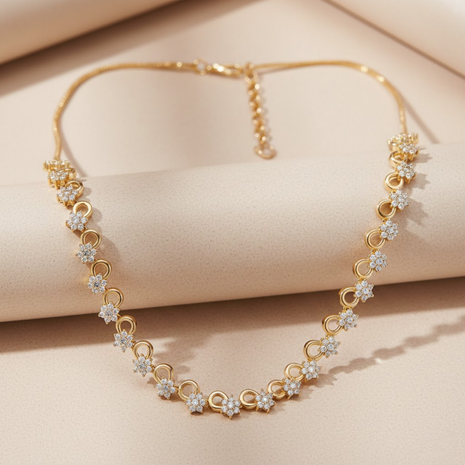 Floral Infinity CZ Necklace By 2wist Designs