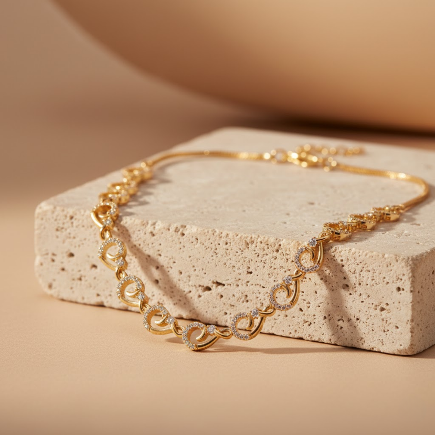 Paisley Scroll CZ Necklace
