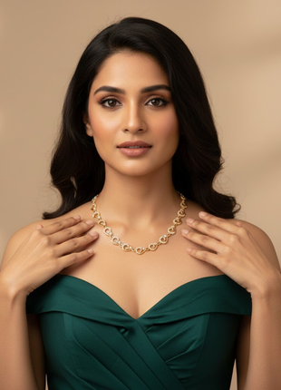 Paisley Scroll CZ Necklace By 2wist Designs