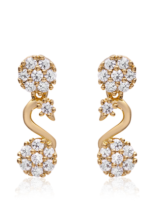 Wave Silhouette Floral CZ Necklace Set By 2wist Designs