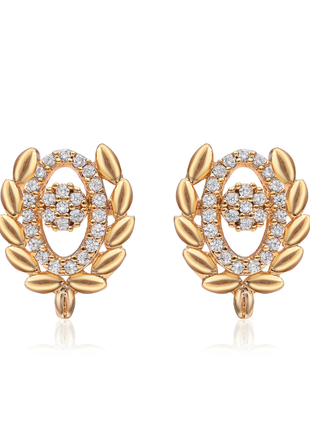 Oval Leaf White Color Pendant Set By 2wist Designs