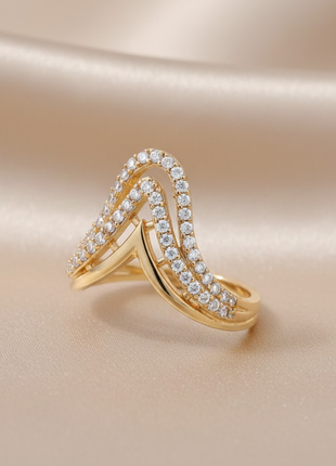 Wishbone White Color V Shape Ring By 2wist Designs