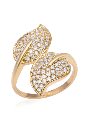 Leaf Motif White Color Cocktail Ring By 2wist Designs